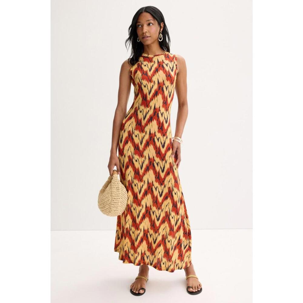 Ulla Johnson Multicolored Orla Midi Dress Size L Minor Fabric Light Fabric pull
